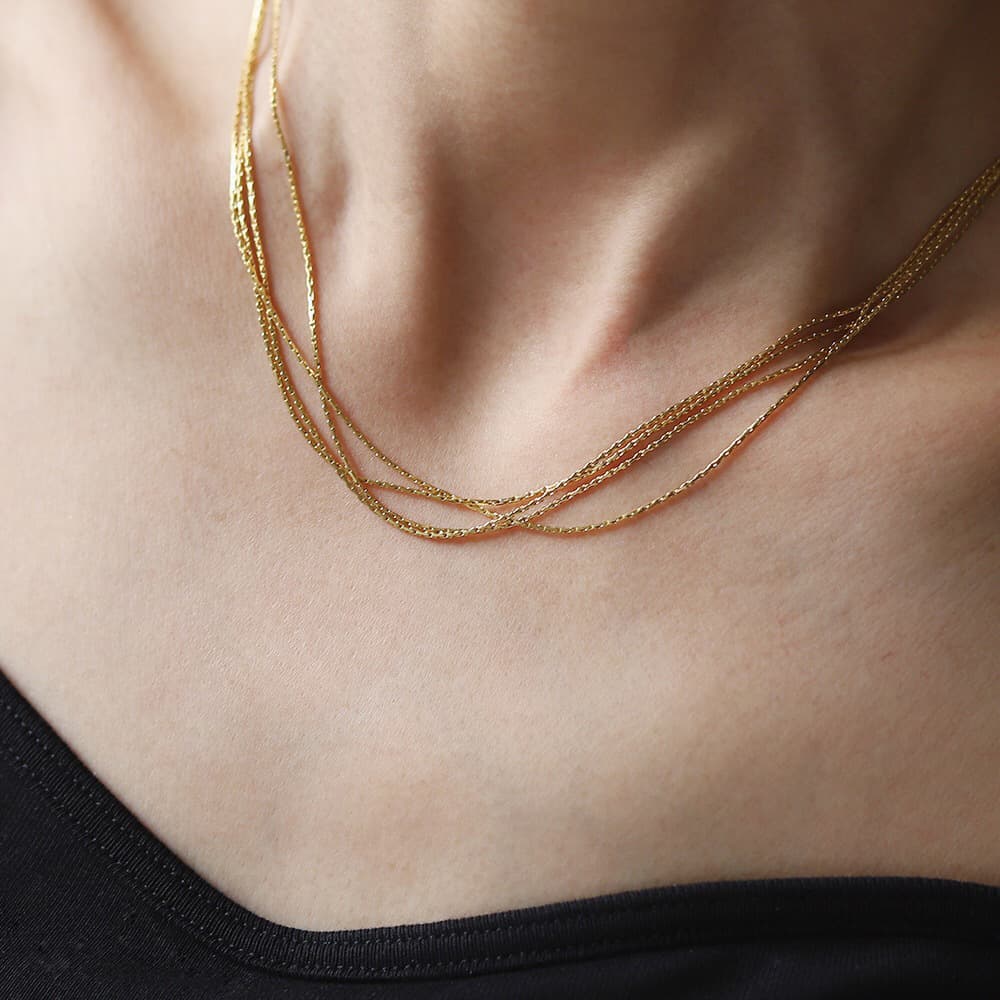 Multilayer Collarbone Link Necklace Chain